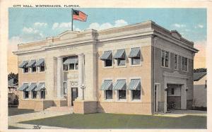B89/ Winterhaven Florida Fl Postcard 1926 City Hall Building