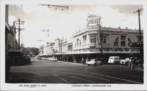 Australia Charles Street Launceston Tasmania Vintage RPPC C059