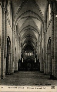 CPA PONTIGNY - L'Abbaye la grande Nef (658716)