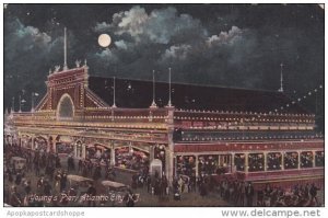 New Jersey Atlantic City Youngs Pier At Night 1910