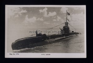 na9854 - Royal Navy Submarine - HMS Safari - plain back postcard