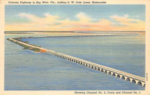 Overseas Highway Looking From Lower Matecumbe - Key West, Florida FL  