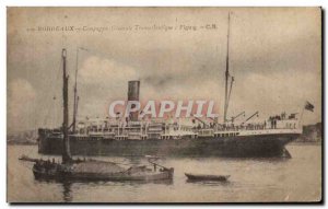 Bordeaux - Boats - Steamer - Steamer - Figuig Compagnie Generale Transatlntiq...