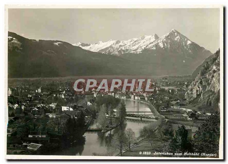 Modern Postcard Interlaken vom Hohbuhl Harder