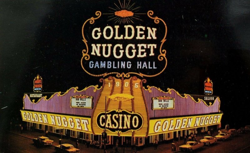 The Million Dollar Golden Nugget Gambling Hall Las Vegas Vintage Postcard P58