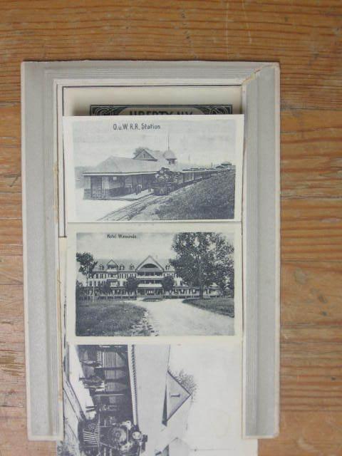 Liberty NY RR Train Station Pull Open Multi Mechanical Flap 16 Views PC