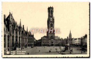 Old Postcard Bruges Grand Place