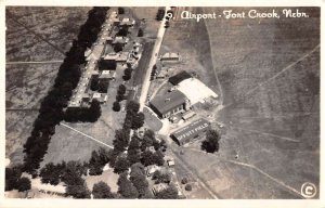 Fort Crook Nebraska Airport Real Photo Vintage Postcard AA27601