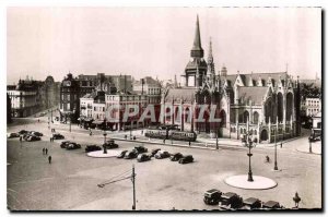 Postcard Roubaix Old Market Square and Church of St. Martin