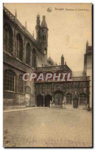 Old Postcard Belgium Bruges Basilica of the Holy Blood