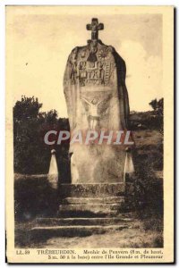 Old Postcard Trebeurden Standing Stone From Penvern between & # 39ile Grande ...