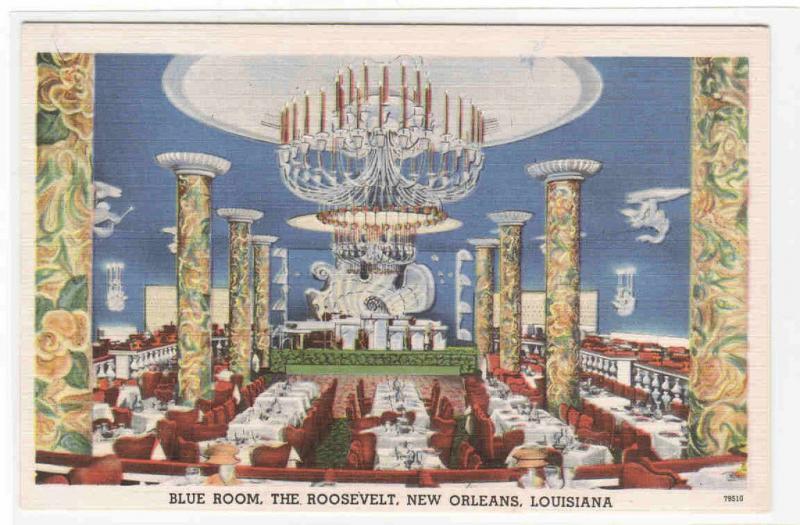 Blue Room The Roosevelt Hotel New Orleans Louisiana postcard