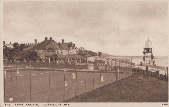 Dovercourt Sports Club Tennis Courts Vintage Old Postcard