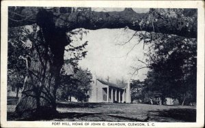 Clemson South Carolina SC Fort Hill John C. Calhoun Home Vintage Postcard