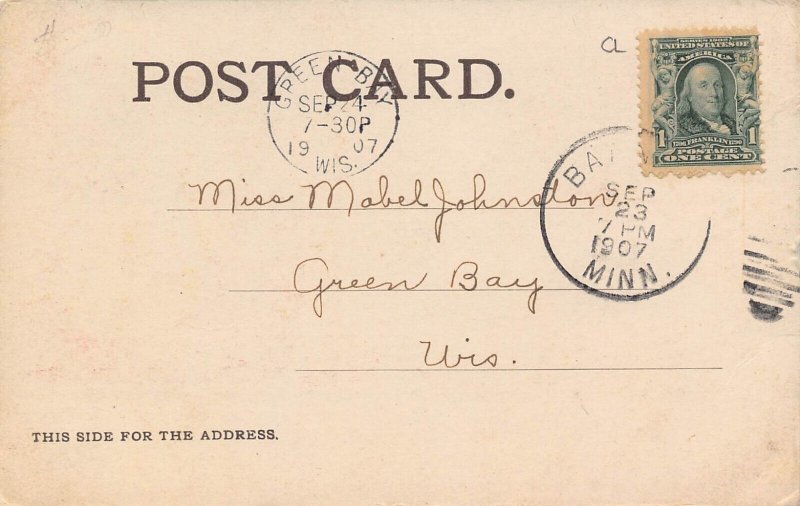 Great Northern Water Power Plant Dam Thompson Duluth Minnesota 1907 postcard
