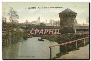Angers Old Postcard Tower high chain and panorama