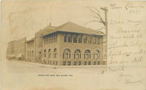 Grand Avenue East Eau Claire Wisconsin 1907 RPPC Photo Postcard 20-7420