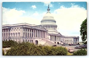 1950s WASHINGTON D.C. THE UNITED STATES CAPITOL OLD CARS POSTCARD P2916