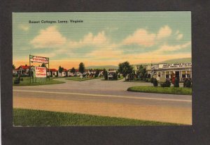 VA Sunset Cottages Gas Station Luray Virginia Linen Postcard C H Presgrave