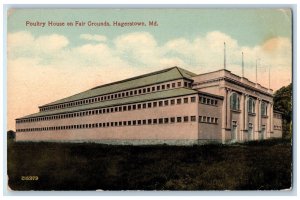 1910 Poultry House Building Fair Grounds Hagerstown Maryland MD Vintage Postcard