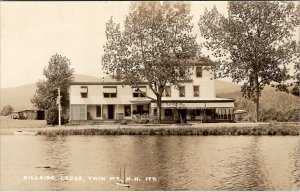 RPPC Twin Mt New Hampshire NH View of Hillside Lodge Real Photo Postcard W3