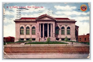 Public Library Building New Orleans Louisiana LA DB Postcard Y1