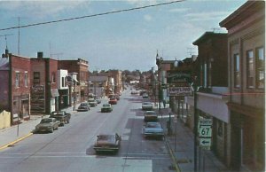 Plymouth, Wisconsin Town View, Bowling Alley, Chrome Postcard