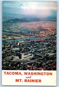 1960 Tacoma Washington Postcard Mt. Rainier City County Building Metropolitan