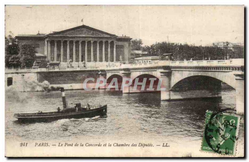 Paris - 8 - Le Pont de la Concorde - Chamber of Deputies - Old Postcard