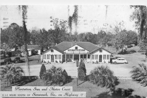 1952 Savannah Georgia Plantation Inn Motor Court occupation Postcard 25-11289