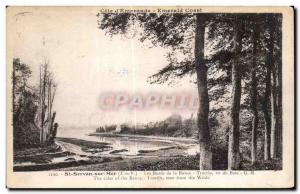Old Postcard Saint Servan on Sea Edges of Rancid Troction seen of Wood The si...