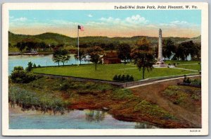 Point Pleasant West Virginia 1940s Postcard Tu-Endi-Wei State Park