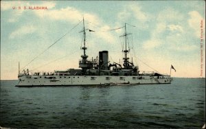Battleship U.S.S. Alabama c1910 Vintage Postcard