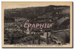 Old Postcard The Alps Mancelles Saint Leonard des Bois Sarthe General view