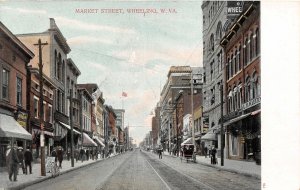 F71/ Wheeling West Virginia c1910 Postcard Market Street Stores 5