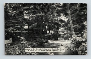 Postcard PA Elysburg Pennsylvania Cottages at Knoebel's Grove c1940s AD23