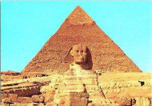 Sphinx and Pyramid of Khafre Giza Egypt 1960s Continental Chrome Postcard