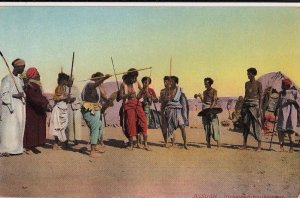 Postcard Egypt Assouan Tournoi de Bucharyn