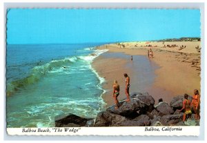 Vintage Balboa Beach, California The Wedge. Postcard &DE