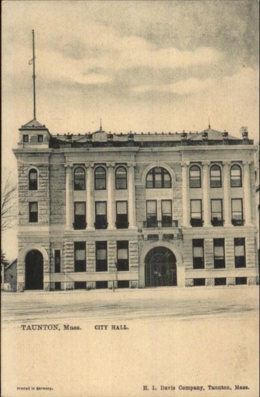 Taunton MA City Hall TUCK #1074 c1905 Postcard