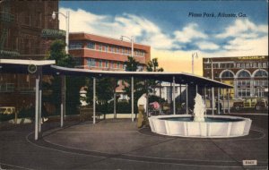 Atlanta Georgia GA Plaza Park c1940s Linen Postcard