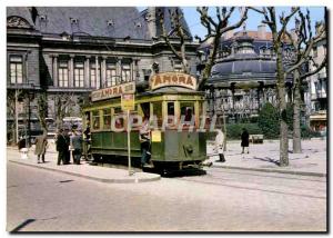 Postcard Modern Railways Train Trams St Etienne Place de la Prefecture