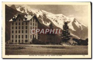 Old Postcard Hotel Planet and Mont Blanc