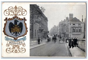 Bedford Bedfordshire England Postcard George Hotel Business Section c1910