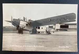 Mint England Real Picture Postcard Lufthansa Air Liner Rohrbach