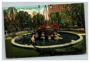 Vintage 1937 Postcard The Alligator Pool San Jacinto Plaza El Paso Texas