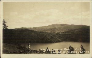 Mt. Coeur D'Alene ID Wolf Lodge Bay Used 1942 Soldiers Mail to Somers CT RPPC