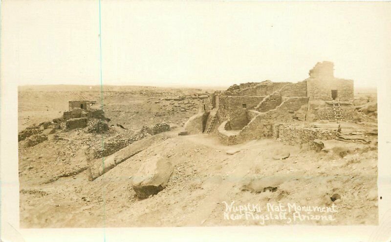Flagstaff Arizona Wupatki National Park Monument 1930s RPPC Photo Postcard 6103