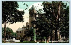 MUSKEGON, Michigan MI ~ HACKLEY SCHOOL c1910s  Postcard