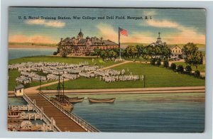 US Naval Training Station, War College, Vintage Newport Rhode Island Postcard